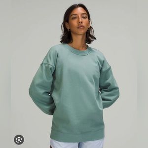 Lululemon Perfectly Oversized Crew Tidewater Teal Size 12